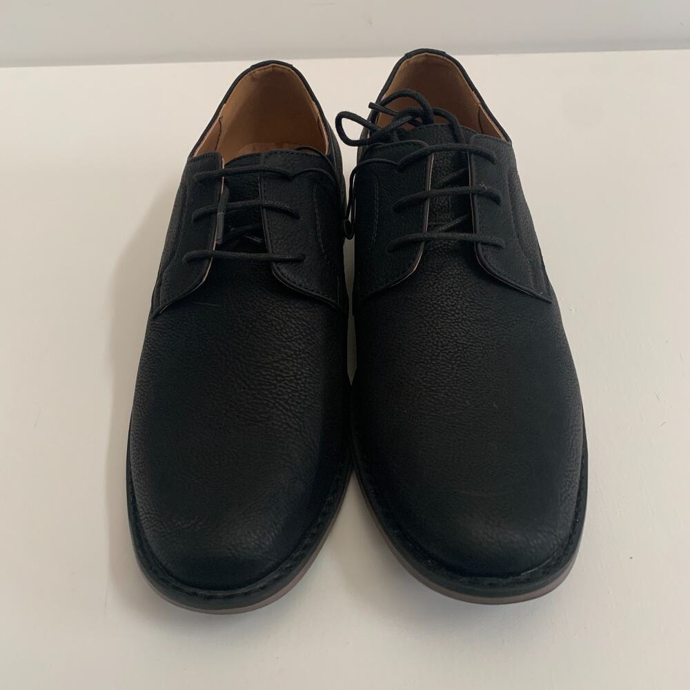 Perry Ellis Portfolio Men's Sz 9W Ultra Foam Bennett Wide Black Dress Shoes - Picture 11 of 14